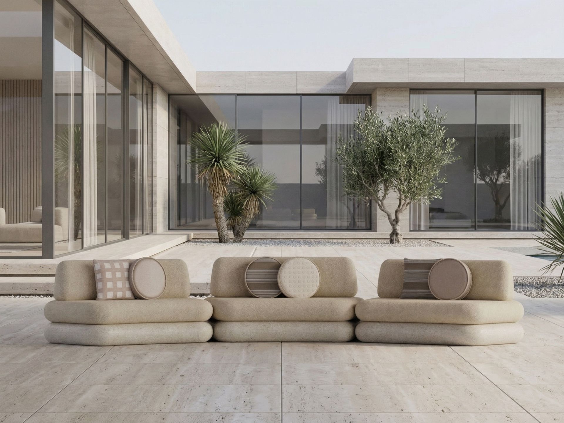 Hegemone Üçlü Beige Bliss