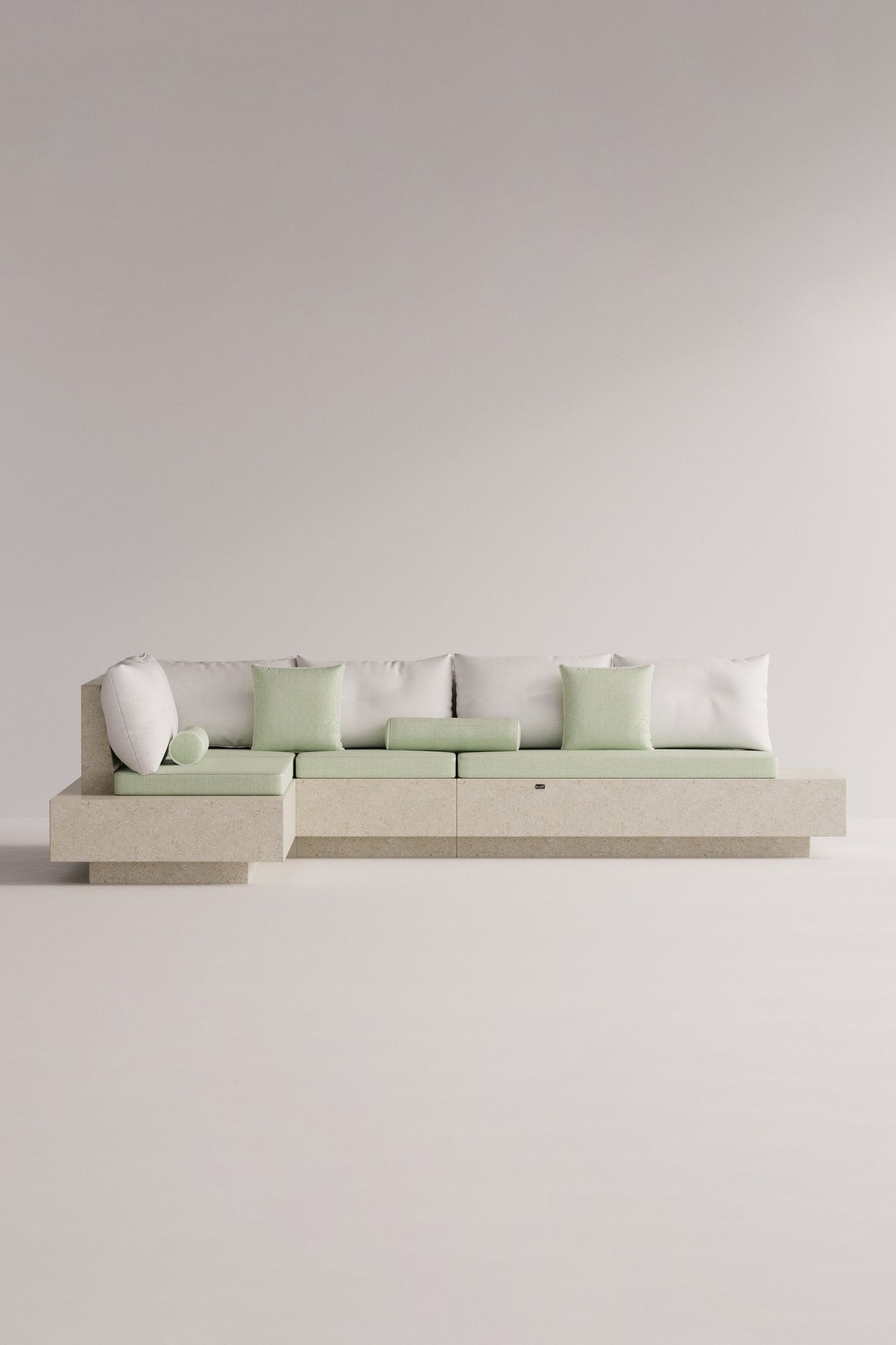 [47739783774492] Helios L-Sofa Mint Glow