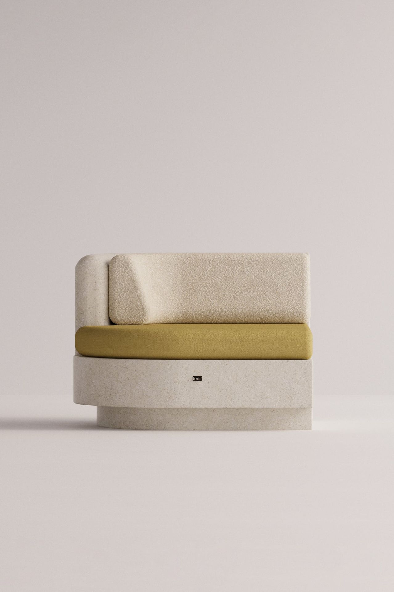 [51571010011420] Angelia Kleine Linke Seite (Beige Boucléa / Senf Lintera, Creme)
