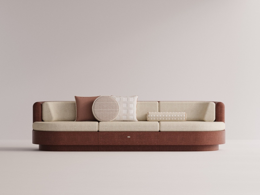 Angelia 3-Sitzer Sofa Ruby