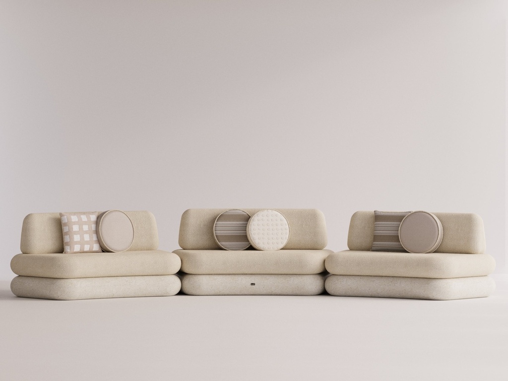 Hegemone 3-Sitzer Beige Bliss