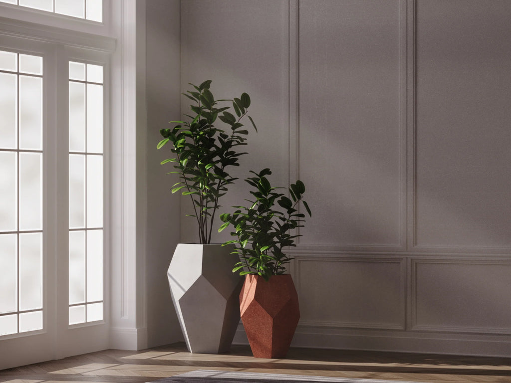 geometric patterned flower pot model