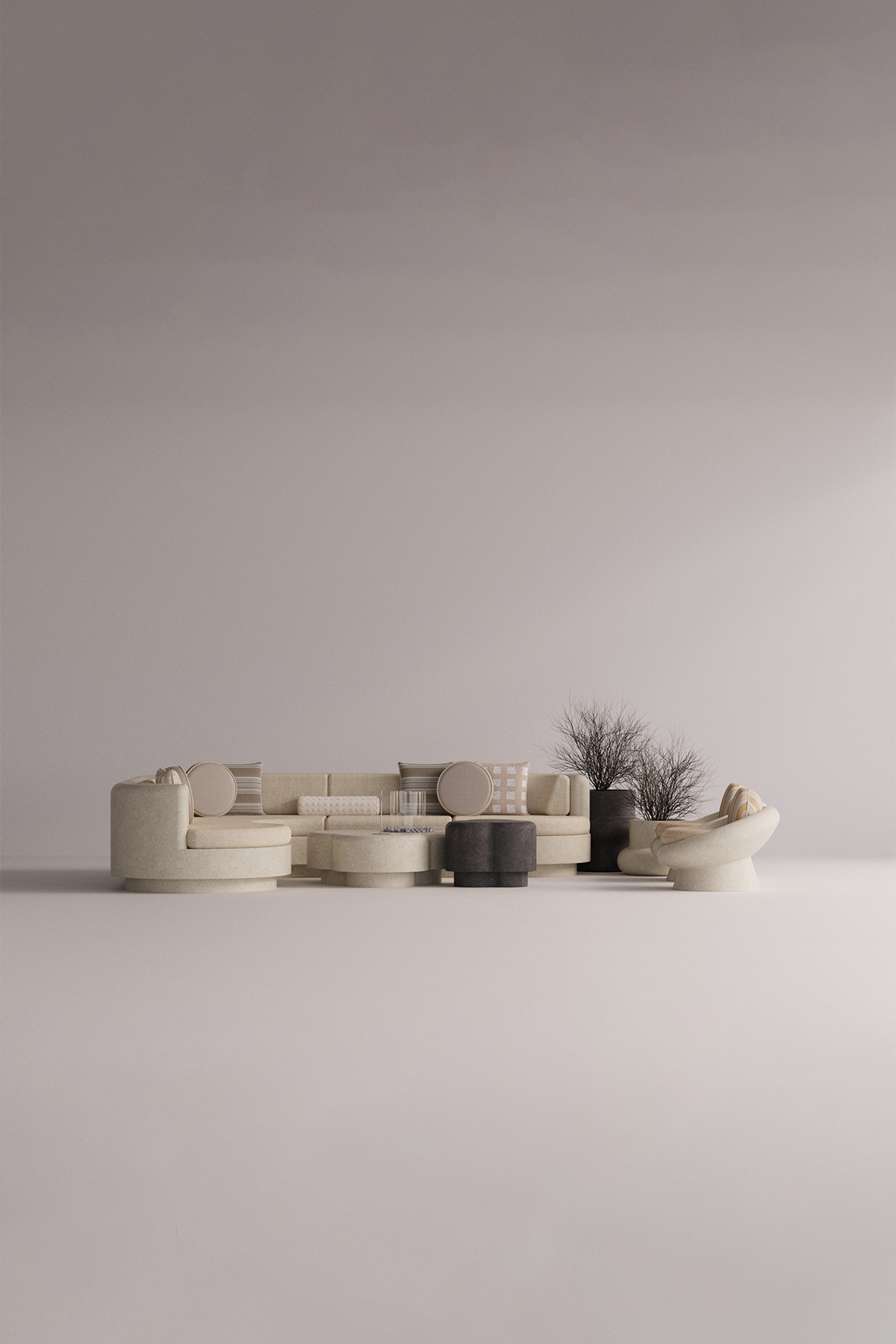 Angelia Beige Bliss L-Shaped Corner Sofa