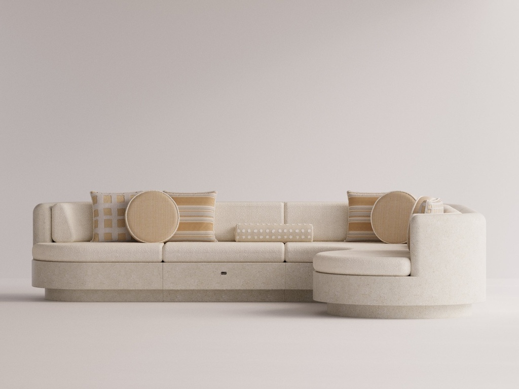 Angelia Right L Sofa Latte