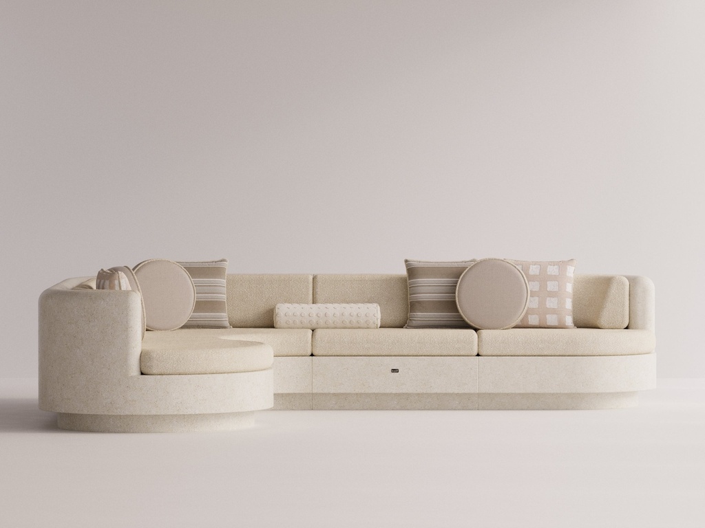 Angelia Left L Sofa Beige Bliss