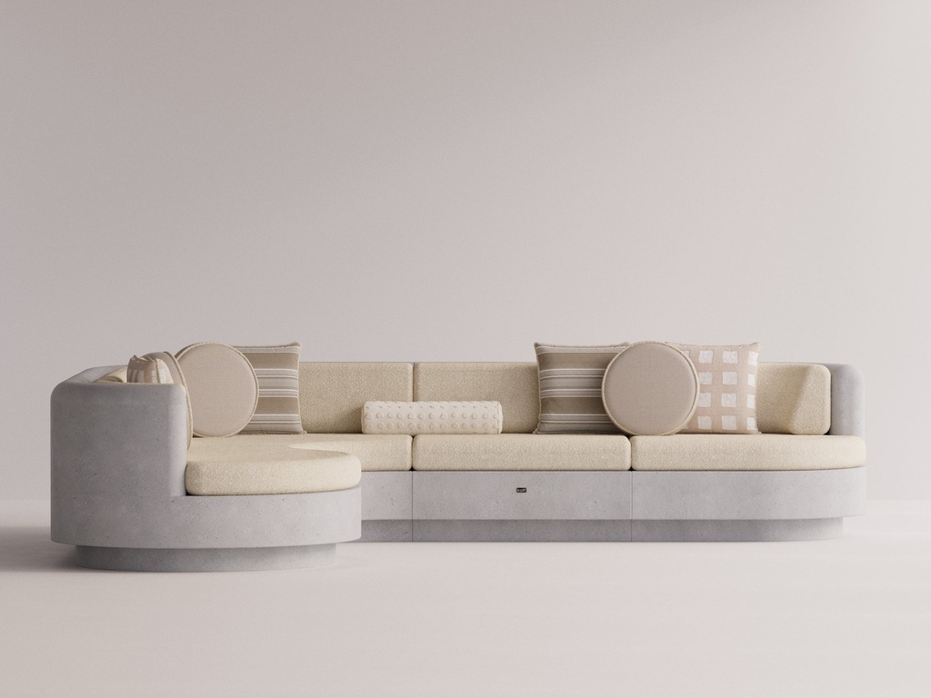 Angelia Left L Sofa Beige Bliss