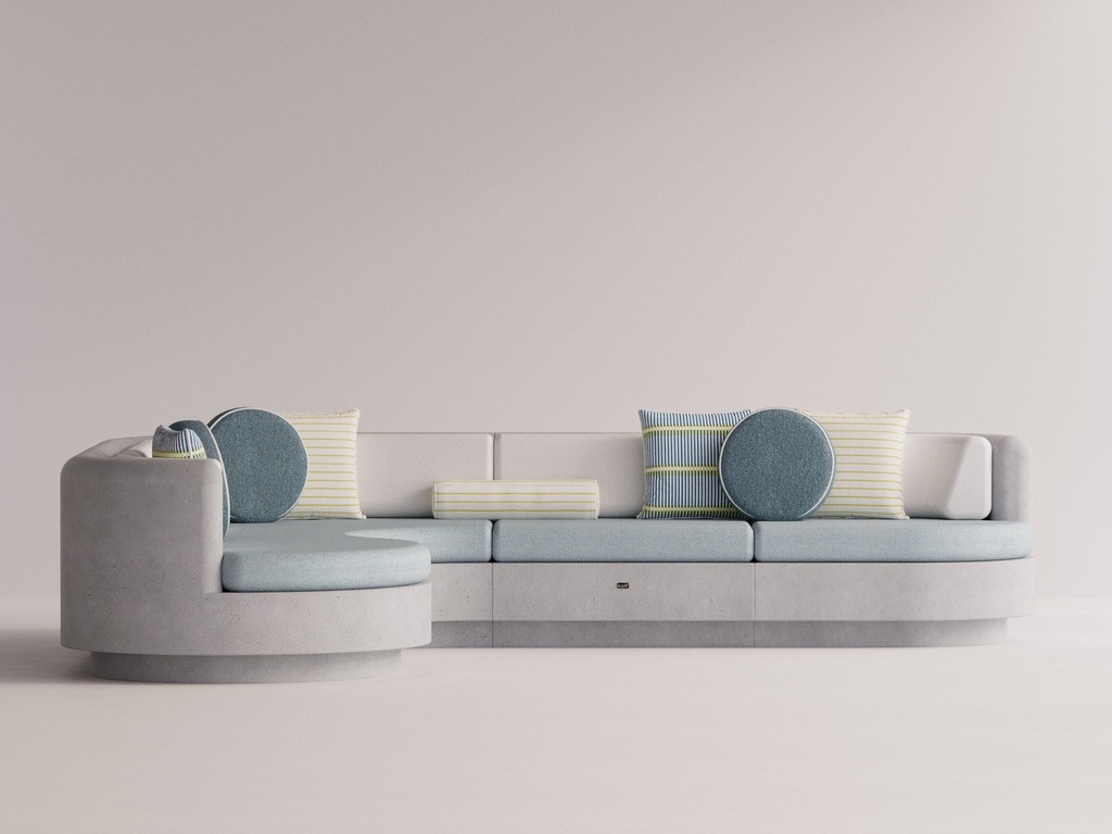 Angelia Left L Sofa Teal